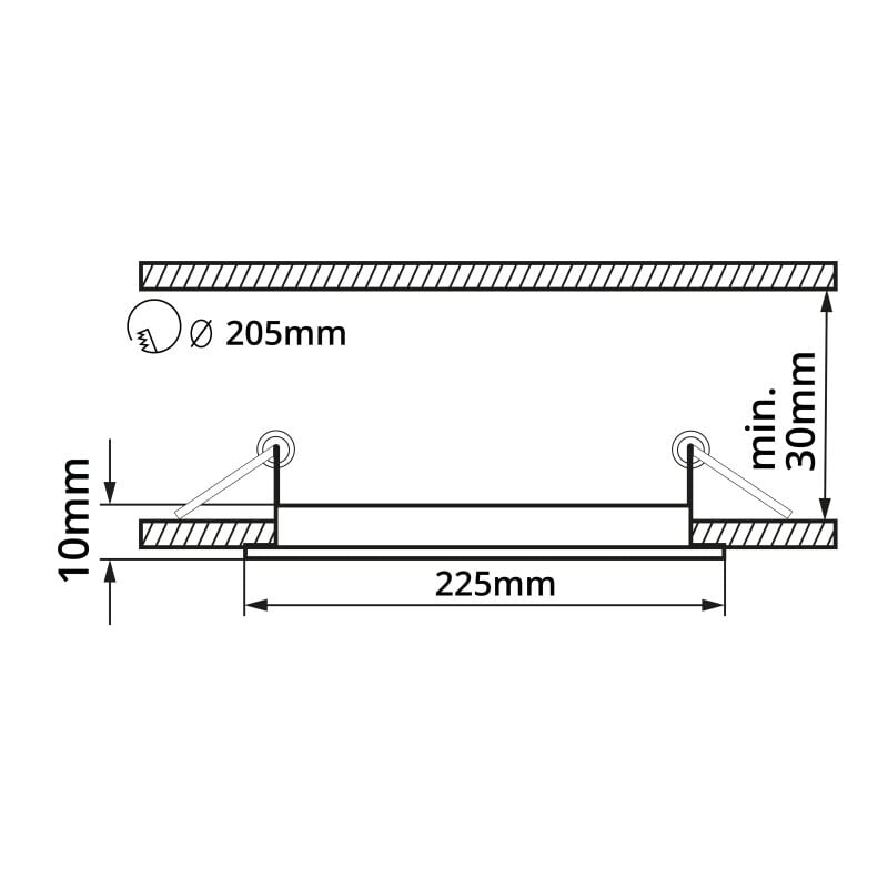 LN18 LED panel 18W kulatý 225mm