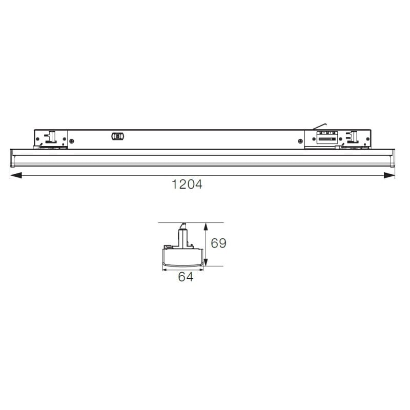 Lištové LED svítidlo TRITO LT120W 120° 54W bílé