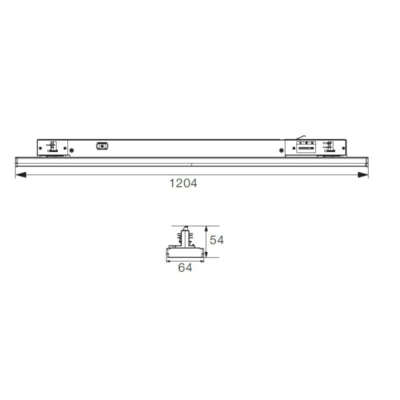 Lištové LED svítidlo TRITO LT120W 90° 54W bílé