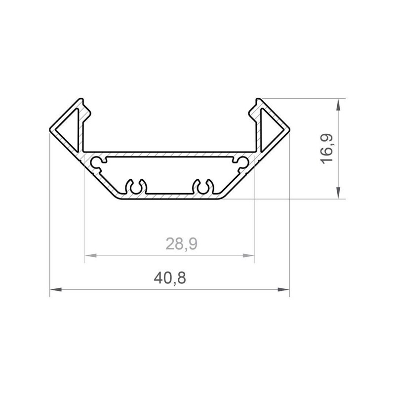 LED profil P3-3 bílý rohový