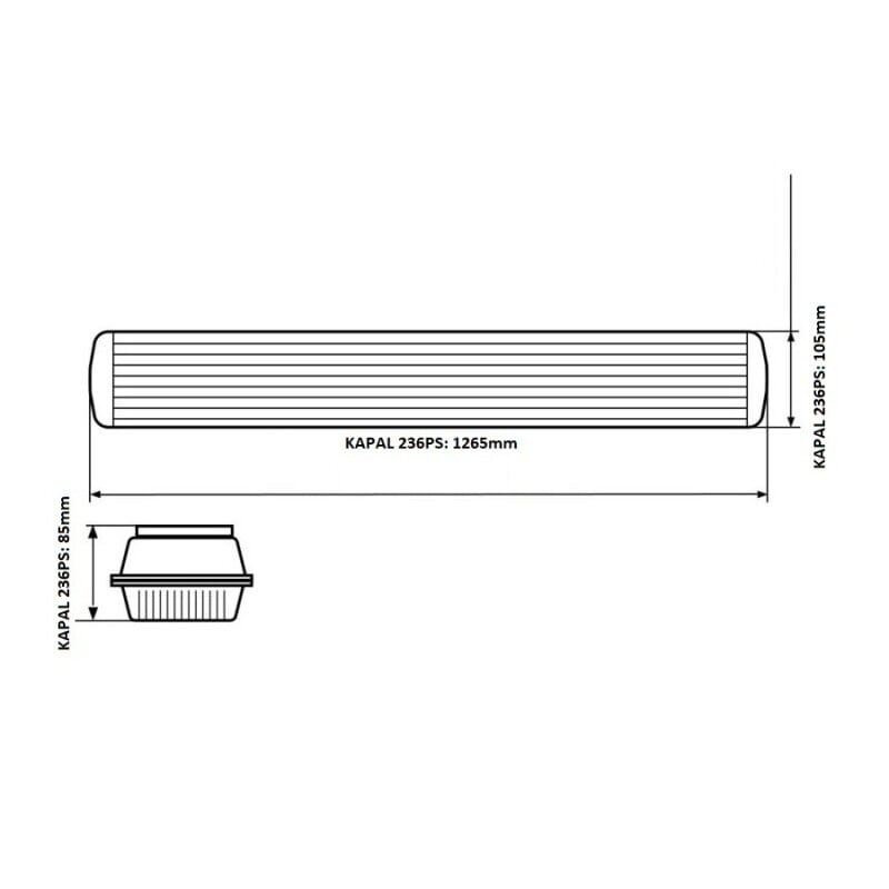 Trubicové svítidlo pro LED KAPAL 236PS 120cm