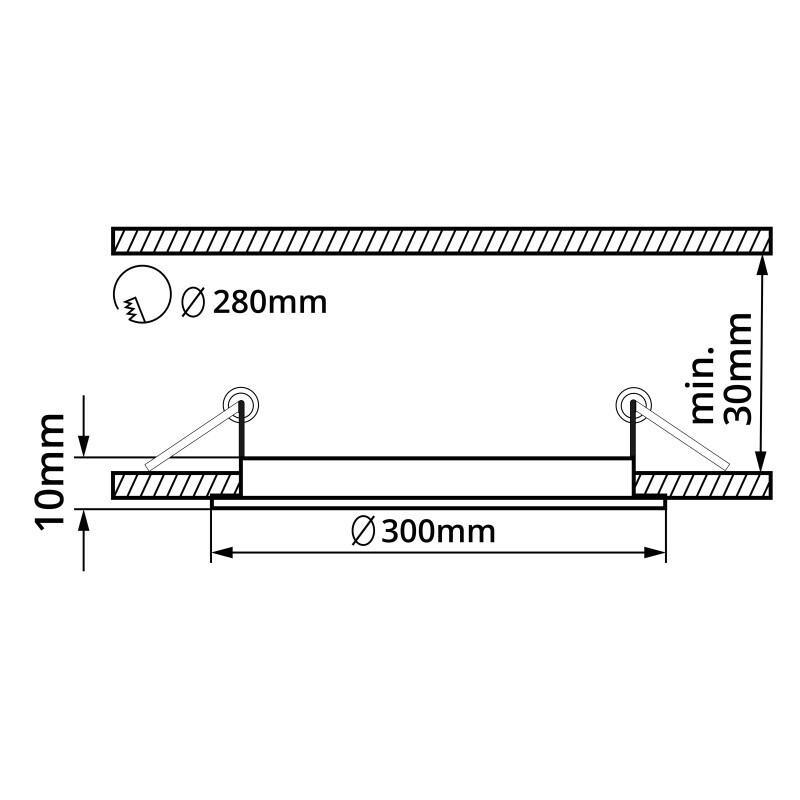 BLN24 LED panel 24W kulatý