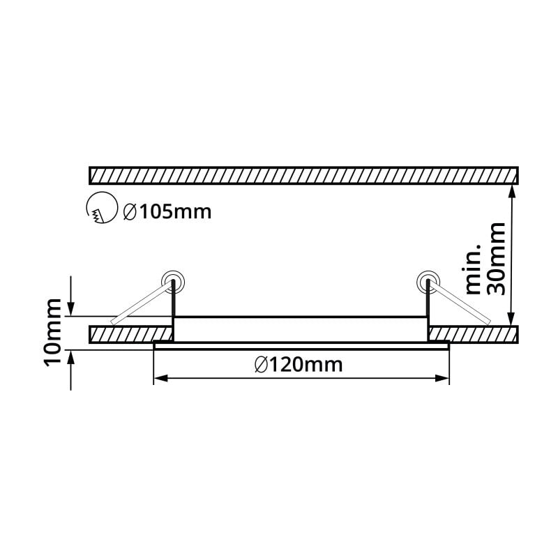 BLN6 LED panel 6W kulatý 120mm