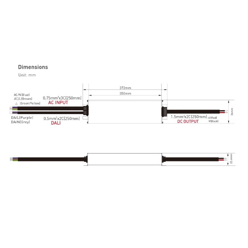 DALI LED zdroj 12V 250W DT6 DA-12-250