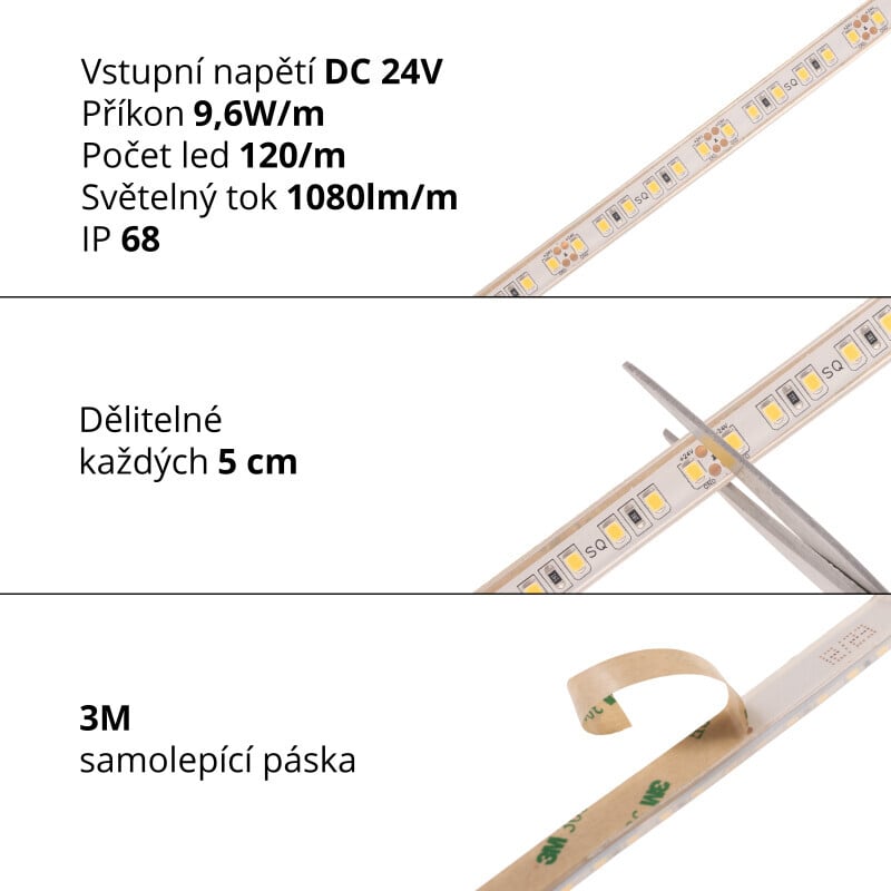 LED pásek IP68 24IP68-12096