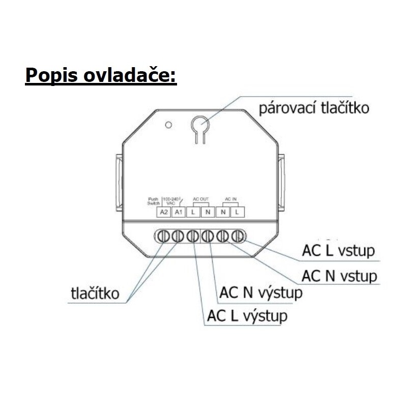 Spínač dimLED RF ACS15A