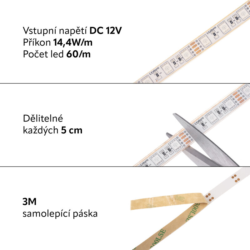 RGB LED pásek TW3-300SMD IP68