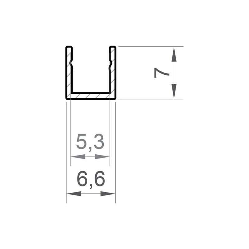 LED profil P4-4 mini černý