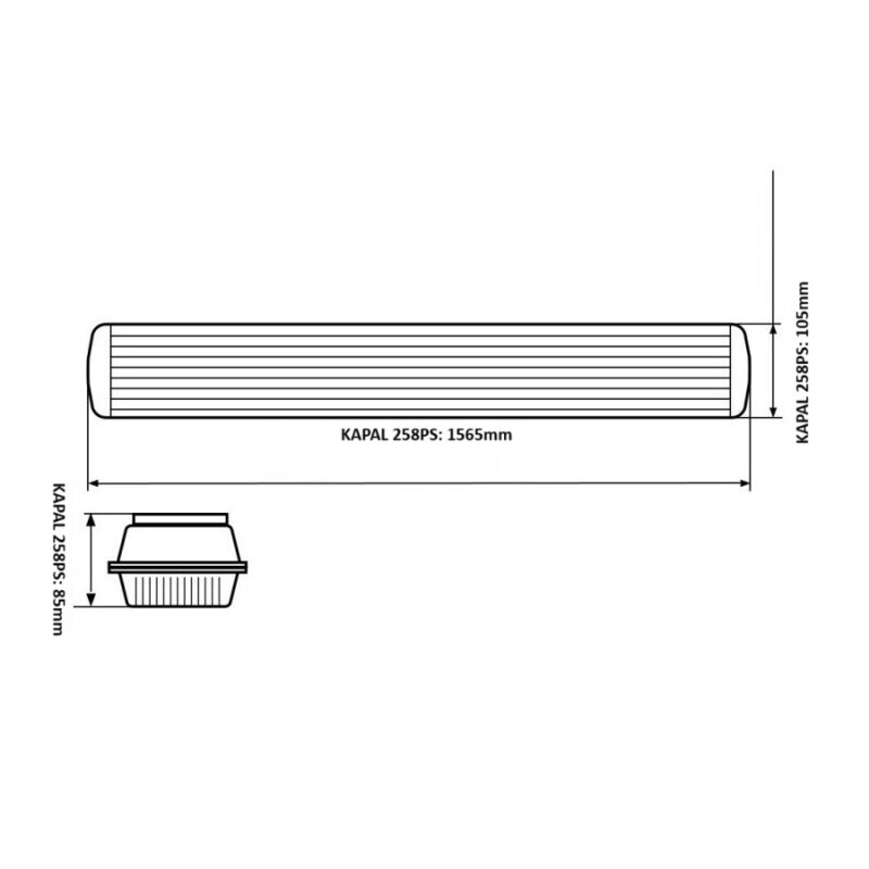 Trubicové svítidlo pro LED KAPAL 258PS 150cm