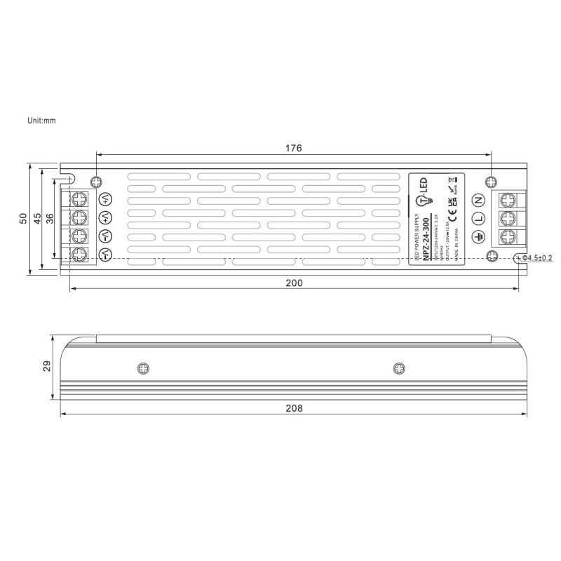 LED zdroj 24V 300W NPZ-24-300 vnitřní