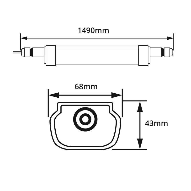 Prachotěsné svítidlo TRIPROOF TR150 60W