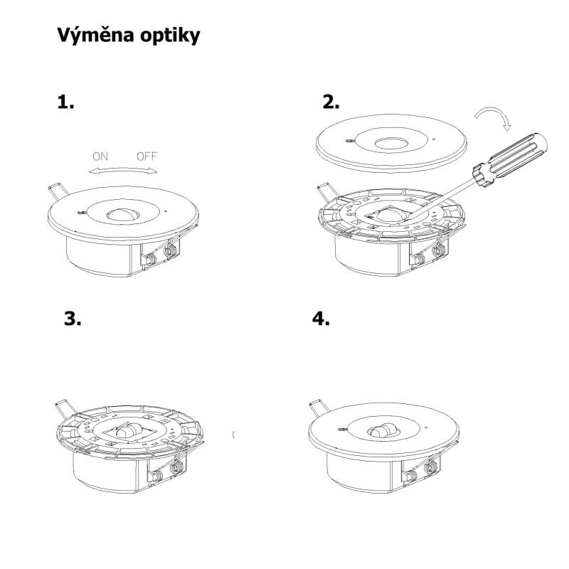 LED podhledové nouzové svítidlo EMD2W-2H