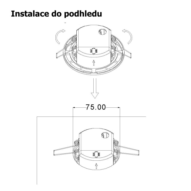 LED podhledové nouzové svítidlo EMD2W-2H