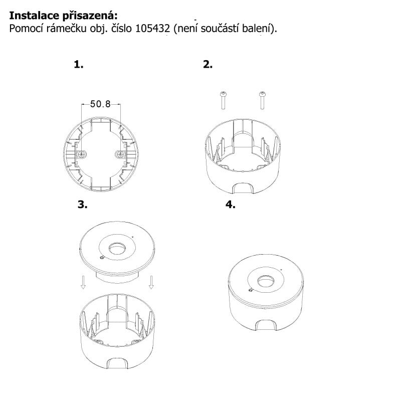 LED podhledové nouzové svítidlo EMD2W-2H