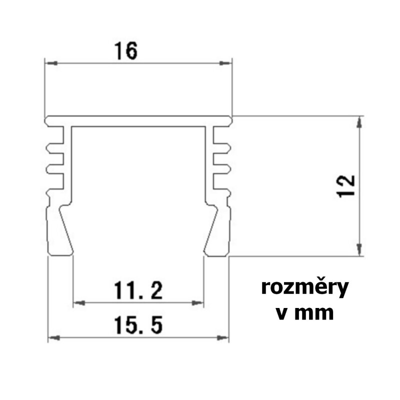 LED profil N7 Mikro vysoký