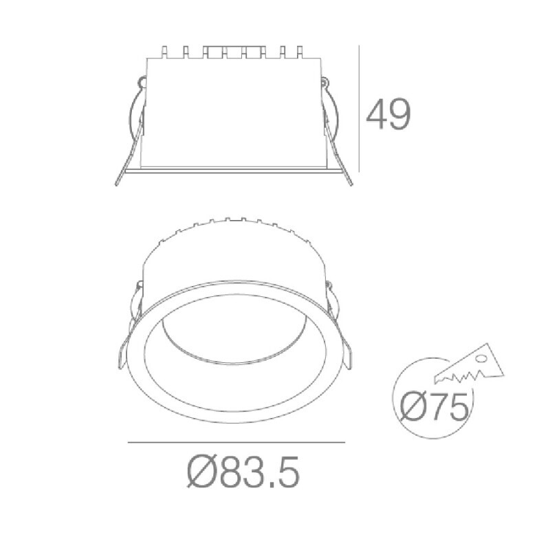 LED podhledové svítidlo IPO 9W CCT černé