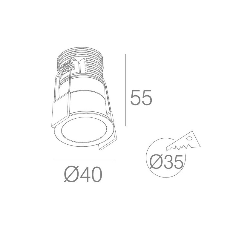 LED podhledové svítidlo AURO 5W černé