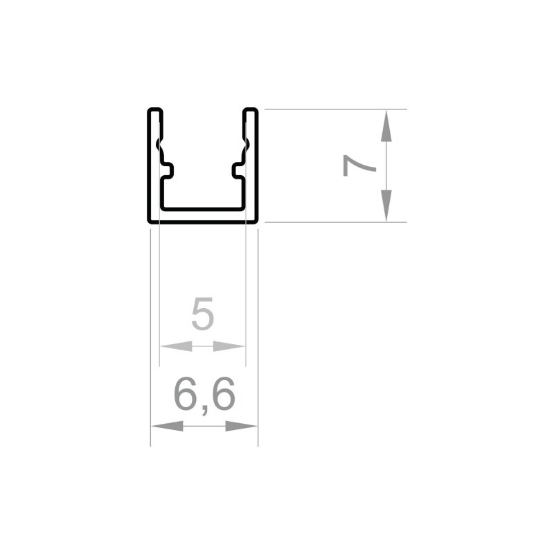 LED profil P4-4 mini stříbrný