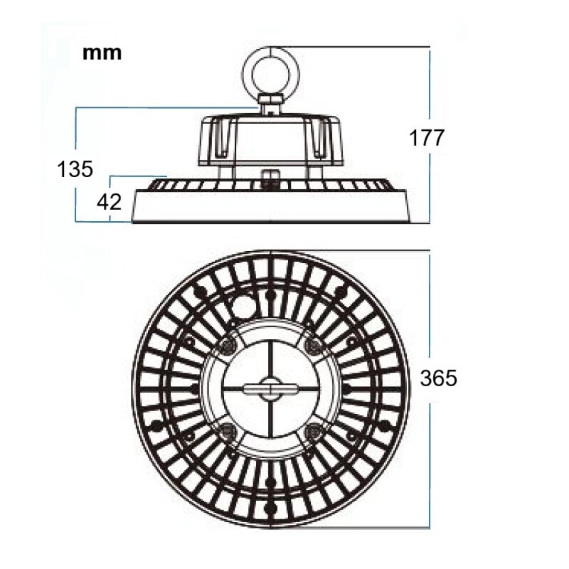 LED průmyslové CCT svítidlo CT5-UFO200W