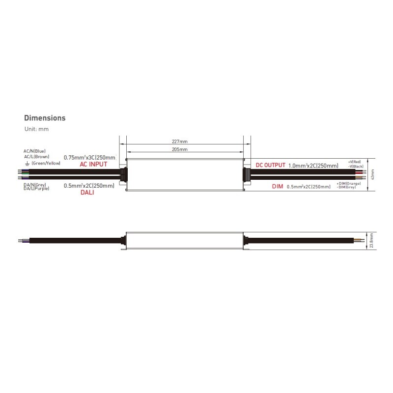 DALI LED zdroj 12V 100W DT6 DA-12-100