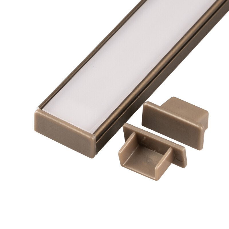 LED profil N14B - nástěnný bronzový