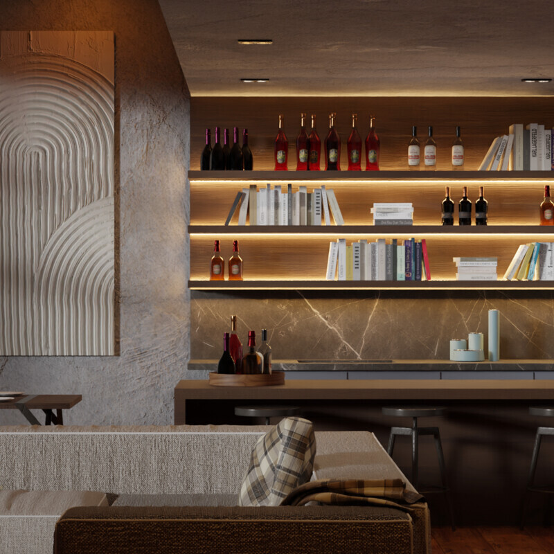 LED profil 2SP-B bronzový pro police