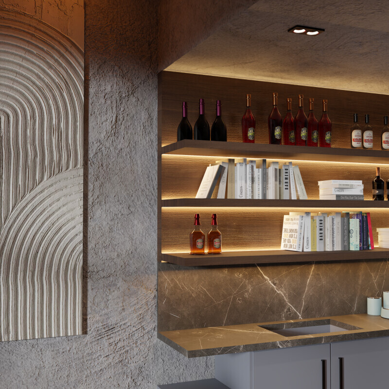 LED profil 2SP-B bronzový pro police