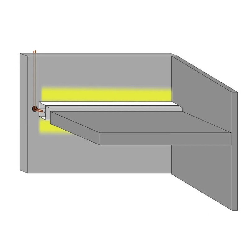 LED profil 2SP-B bronzový pro police