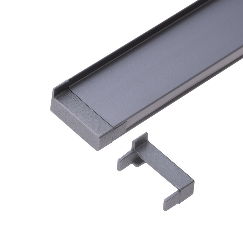 Pár koncovek profilu 2SP-G šedé