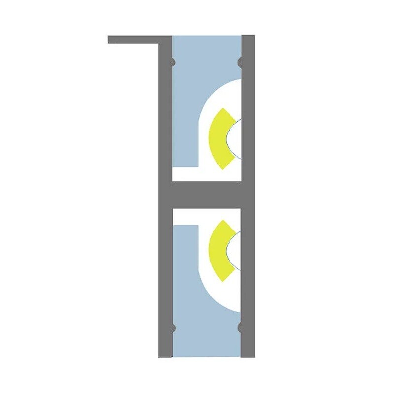 LED profil 2SP-S stříbrný pro police