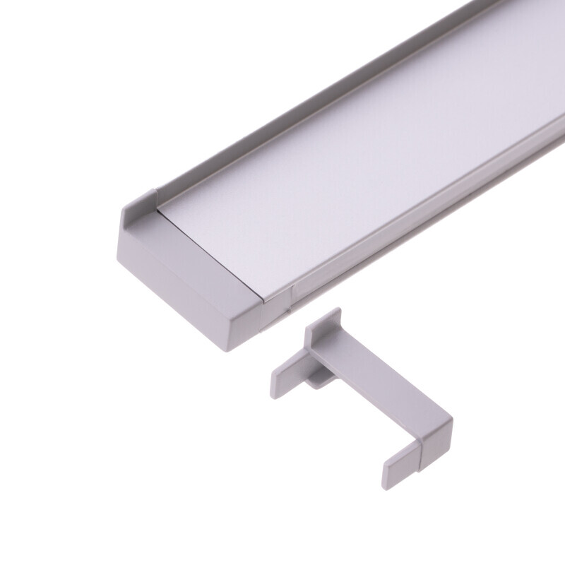 Pár koncovek profilu 2SP-S stříbrné