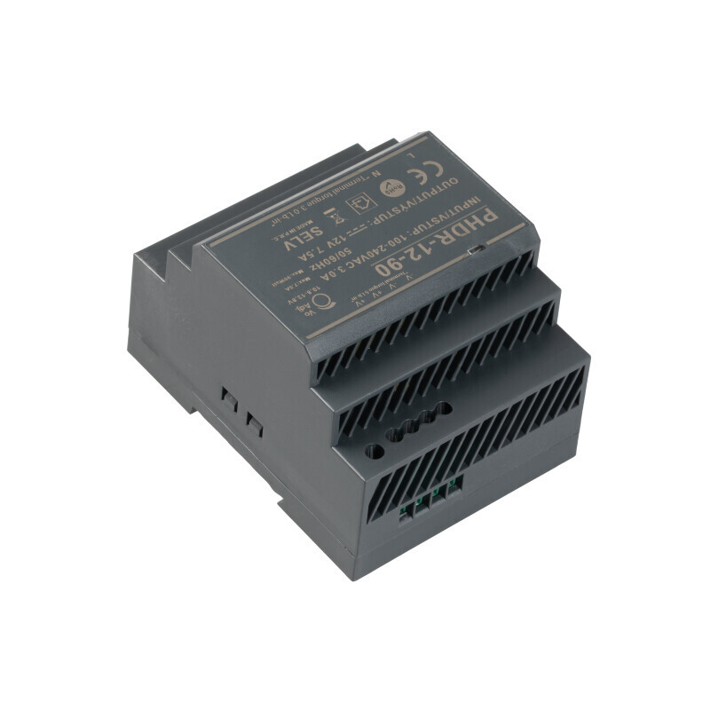 LED zdroj 12V 90W PHDR-12-90 DIN lišta
