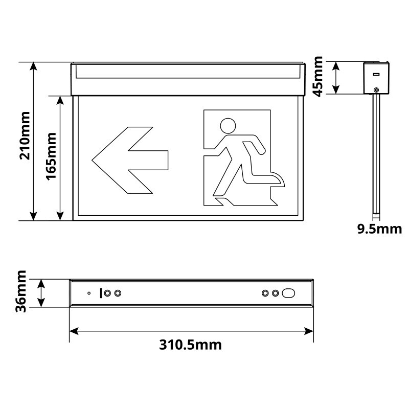 LED nouzové svítidlo EM2S