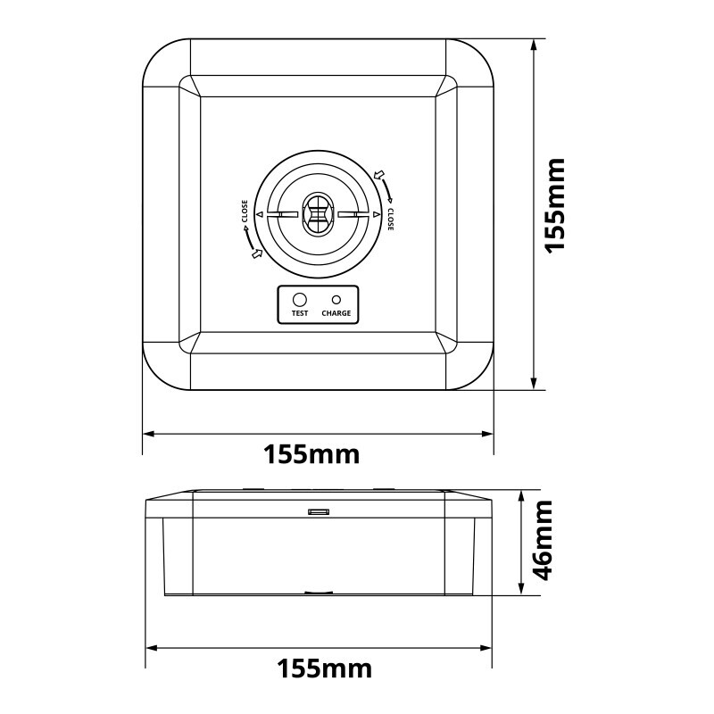 LED nouzové svítidlo CYCLOP 3W bílé