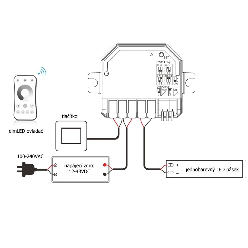 Přijímač dimLED PR mini M1K6A