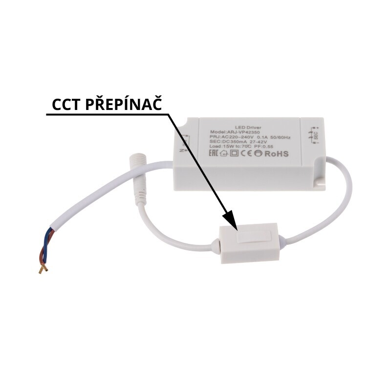 LED podhledové svítidlo IPO IP54 15W CCT černé