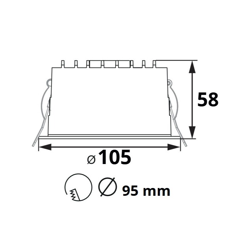 LED podhledové svítidlo IPO IP54 15W CCT černé