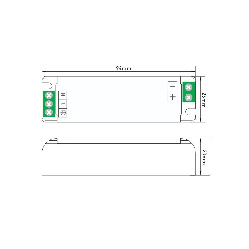 LED zdroj 24V 36W zdroj NANO-24-36