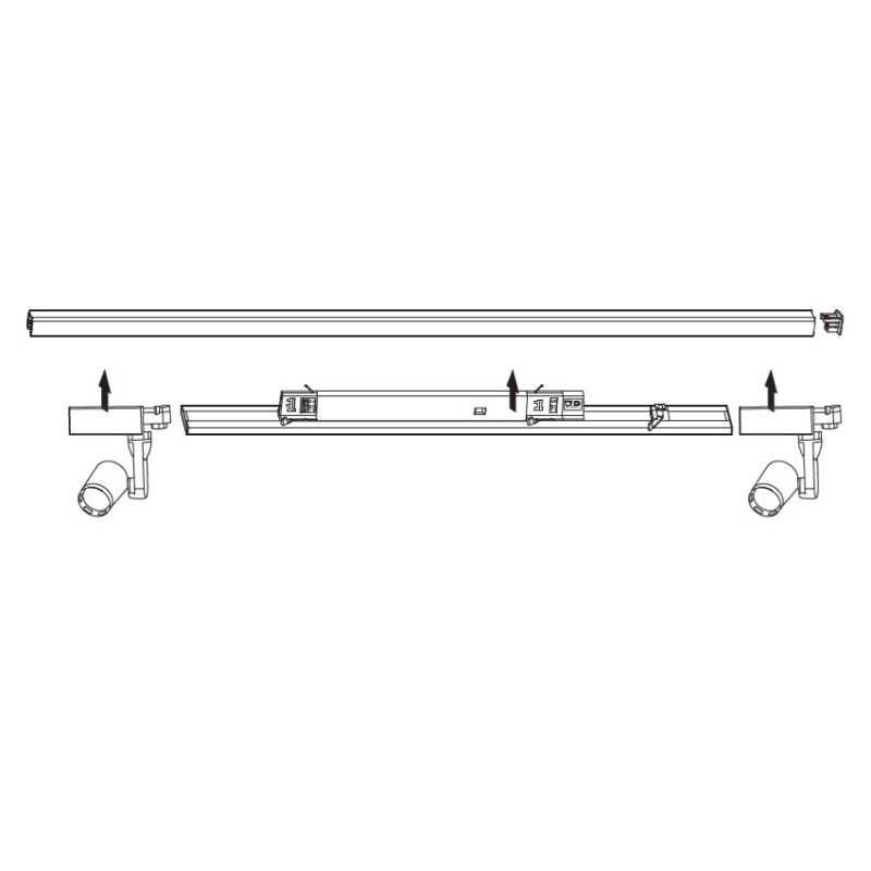 Lištové CCT LED svítidlo TRITO PRO TRP150W 90° 60W černé