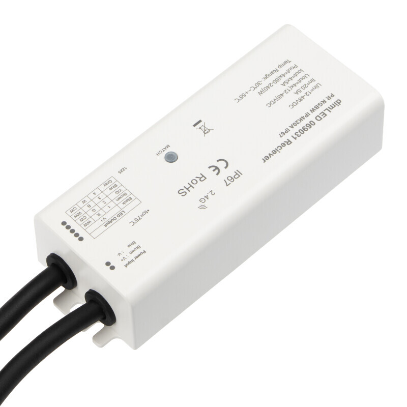 Přijímač dimLED PR IP67 RGBW IP4K20A 4v1