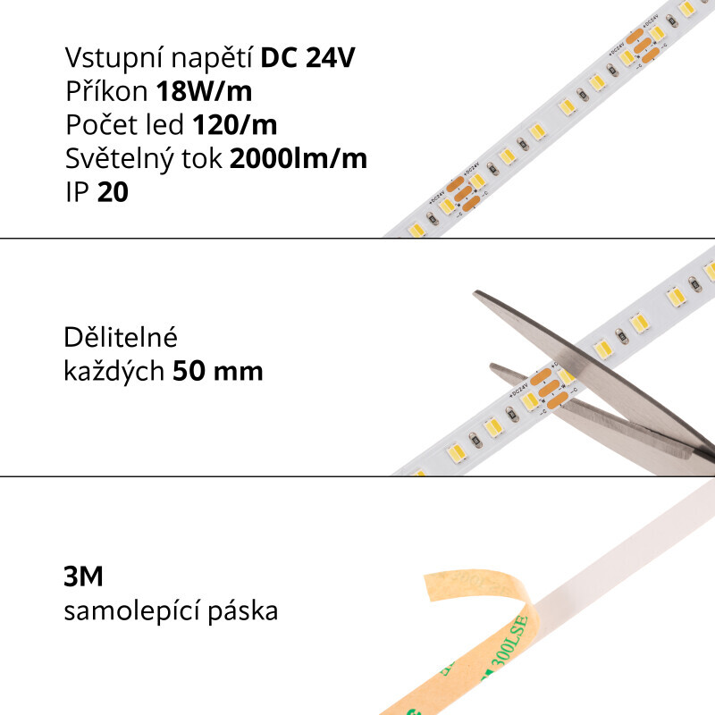 LED pásek CCT 24CCT12018 záruka 3 roky