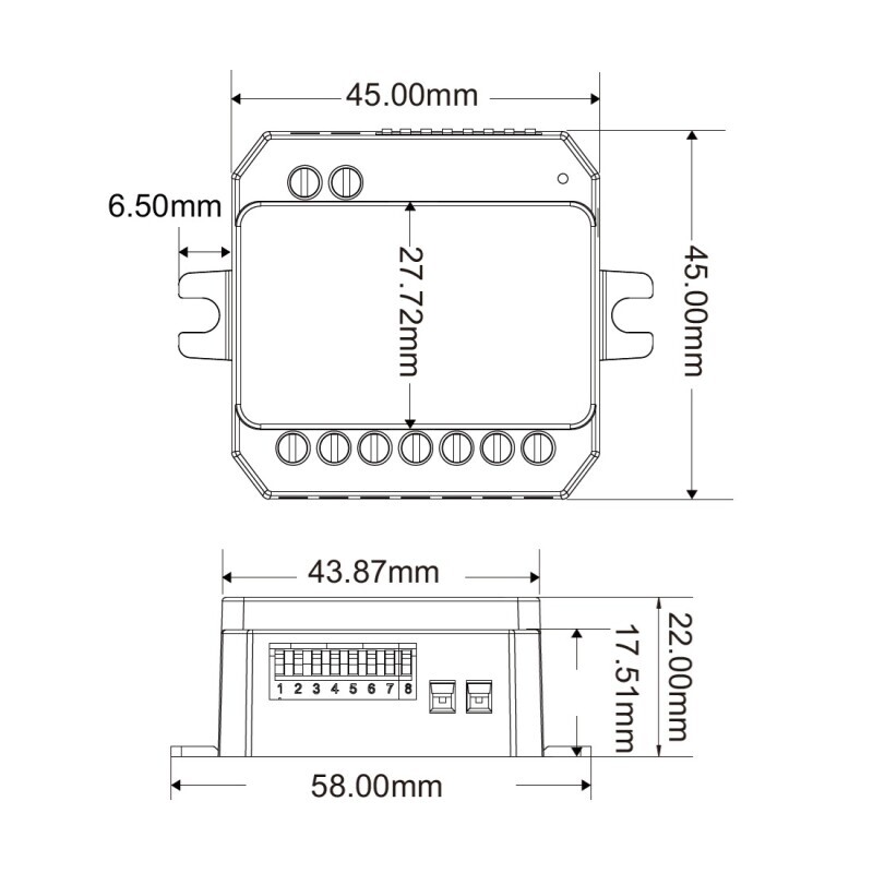 Stmívač dimLED M4D1K DALI 0/1-10V Triak
