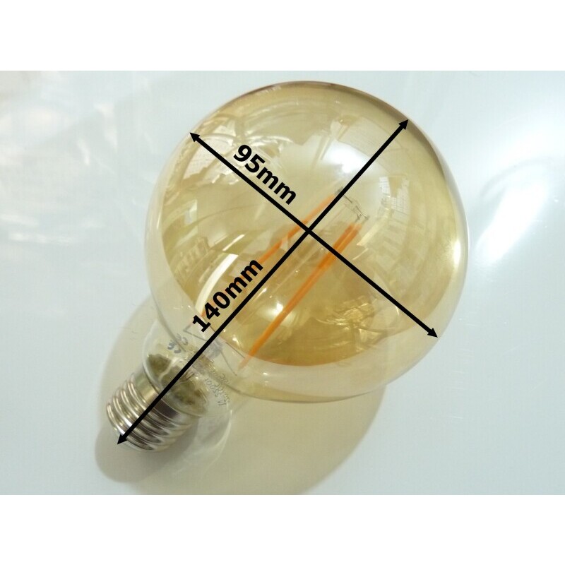 LED žárovka E27 EKF4W G95 FILAMENT kulatá