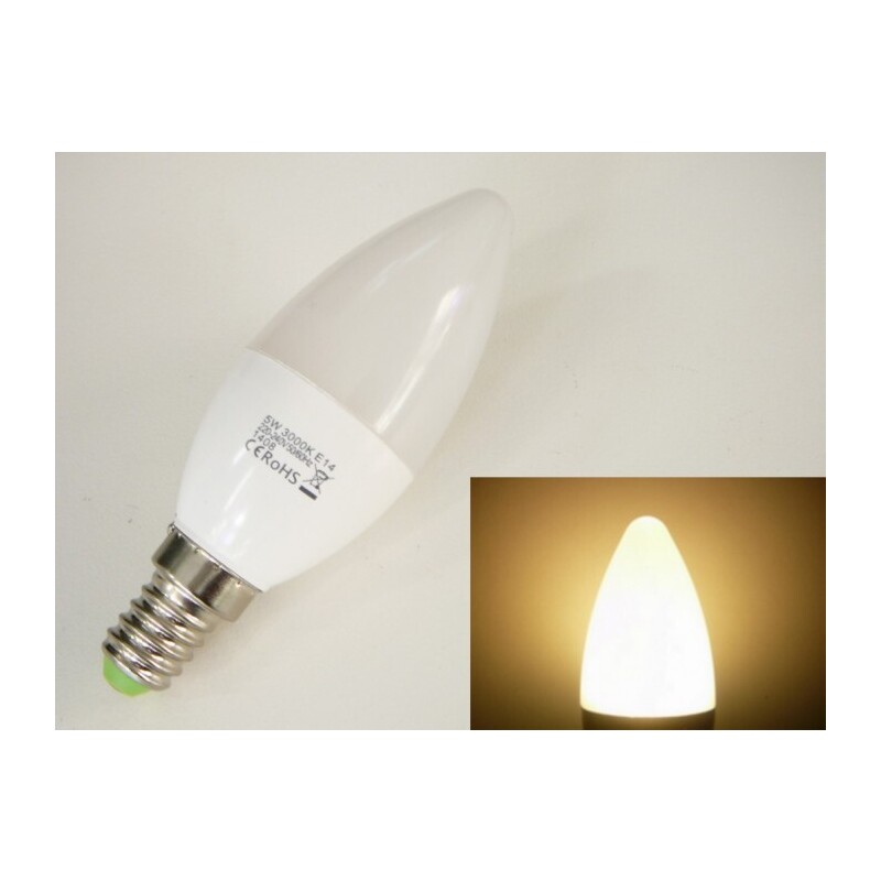 LED žárovka E14 EV5W svíčka