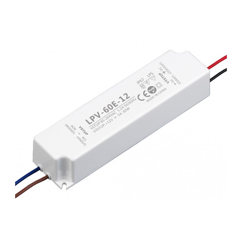 LED zdroj 12V 60W - LPV-60E-12