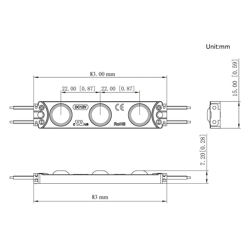 LED modul 1,5W 833-160-12V