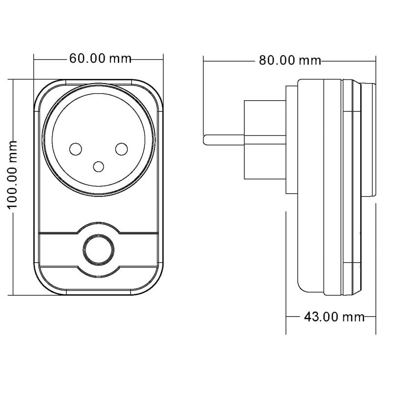 Spínací zásuvka dimLED RF ACS2200W