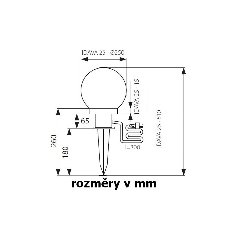 Zahradní svítidlo IDAVA 25