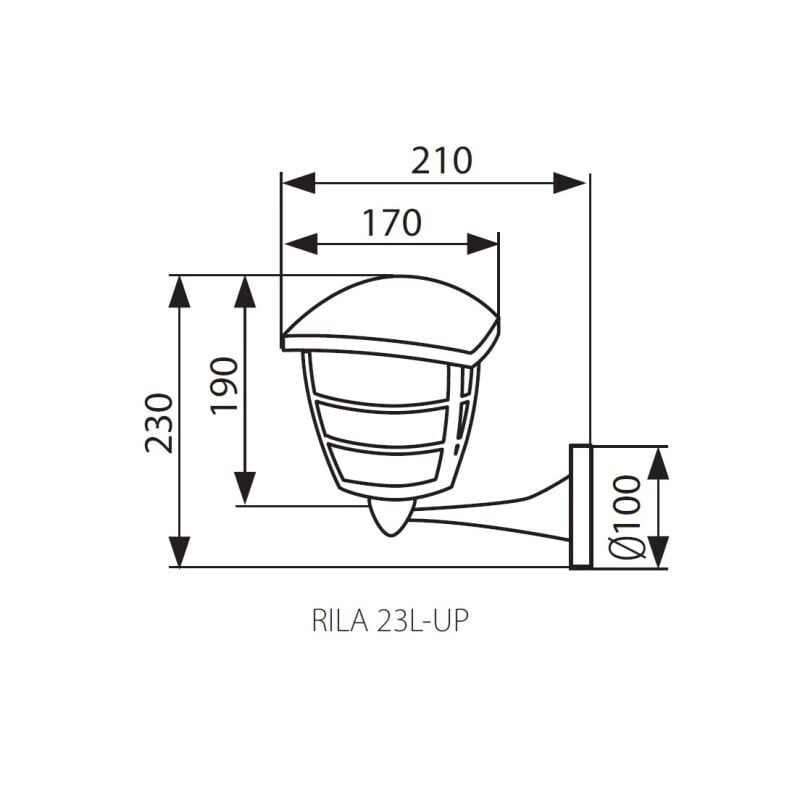 Fasádní svítidlo RILA 23L-UP