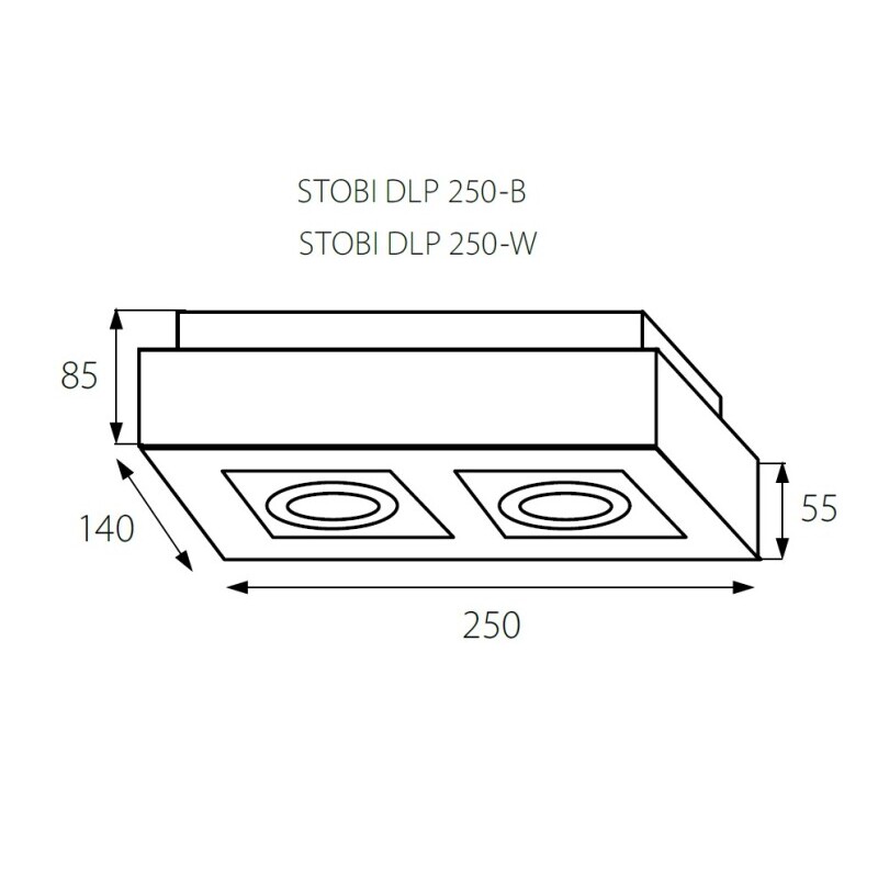 Přisazené svítidlo STOBI 250-W bílé